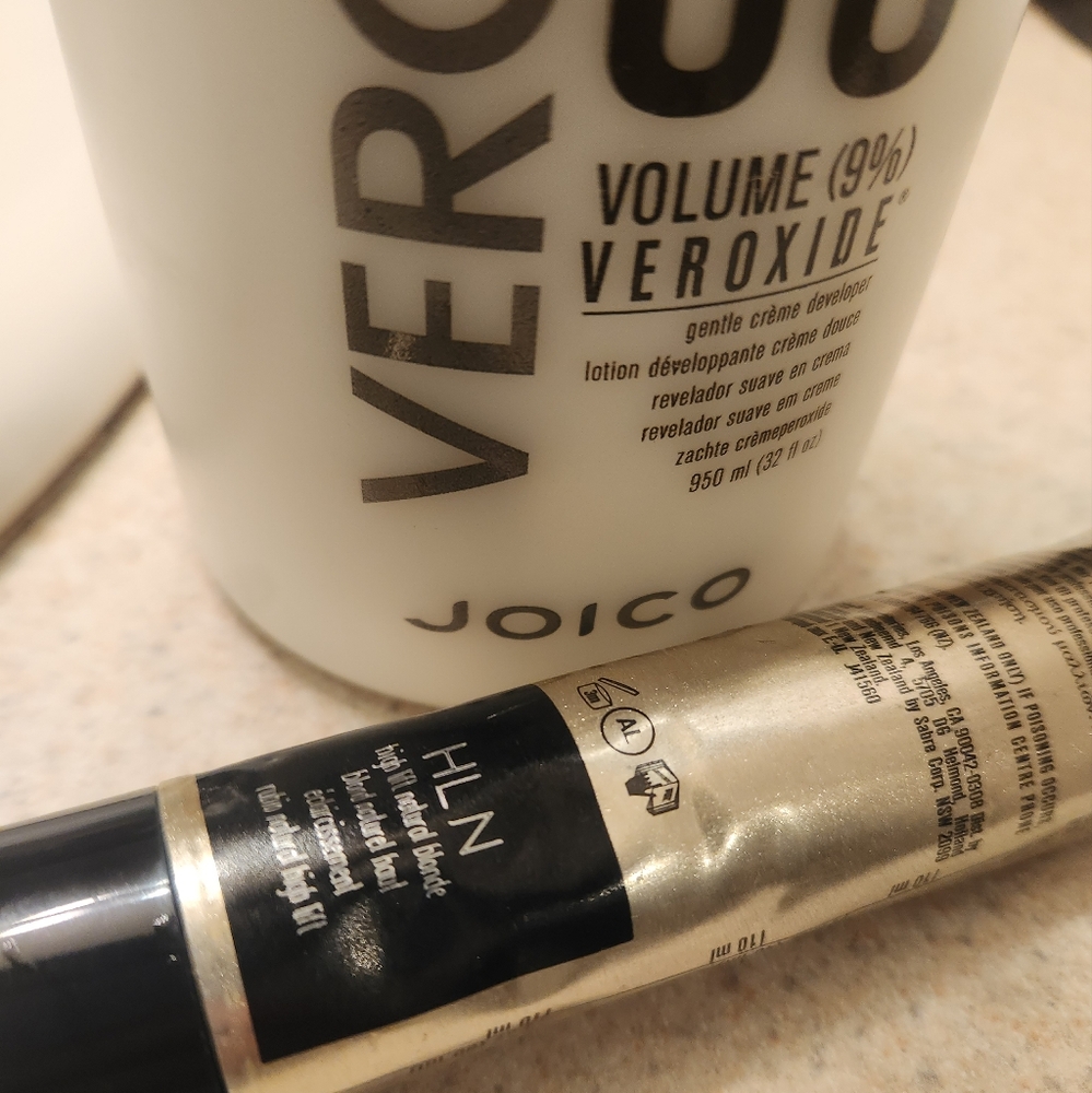 K-Pak Blonde and 30 vol peroxide